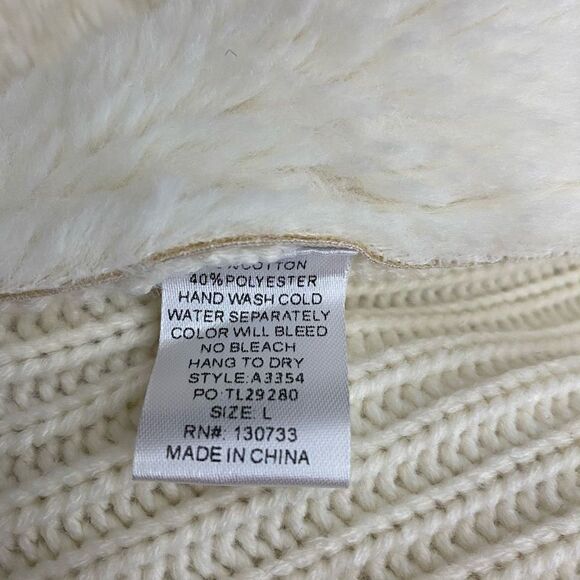 Umgee Cream Faux Fur/Suede along Cardigan/Vest - Picture 5 of 6